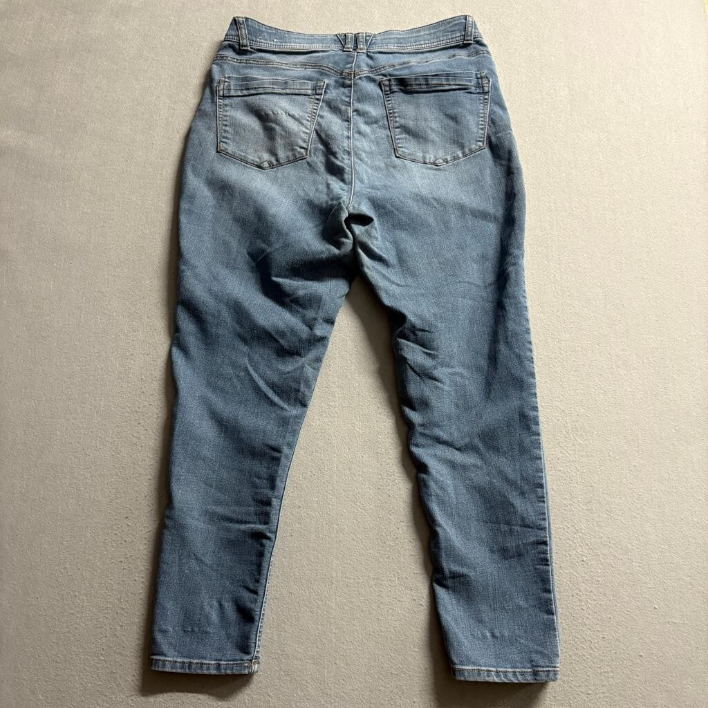 Democracy Ab Technology Skinny Jeans Womens Size 12 Blue Stretch Denim