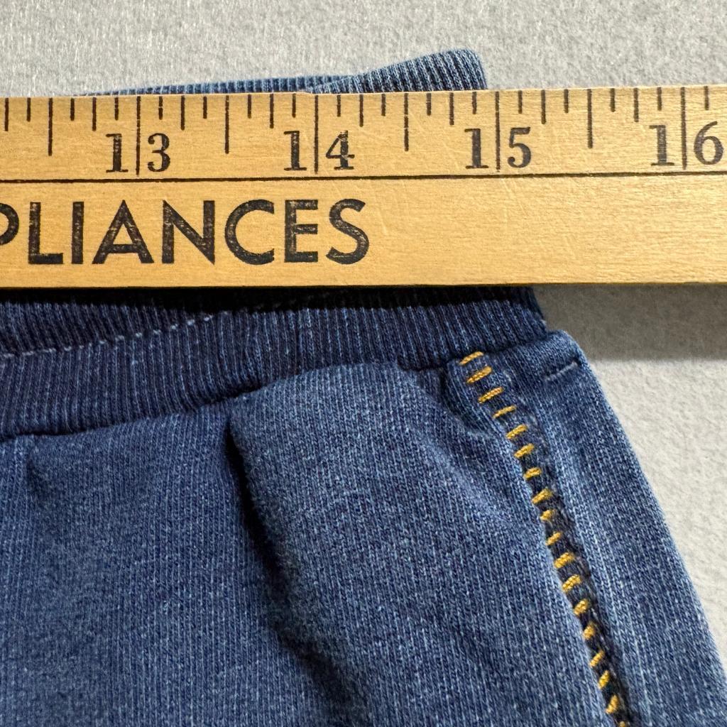 Lane Delaney Mens Small Blue Cotton Blend Fleece Joggers Sweatpants Drawstring