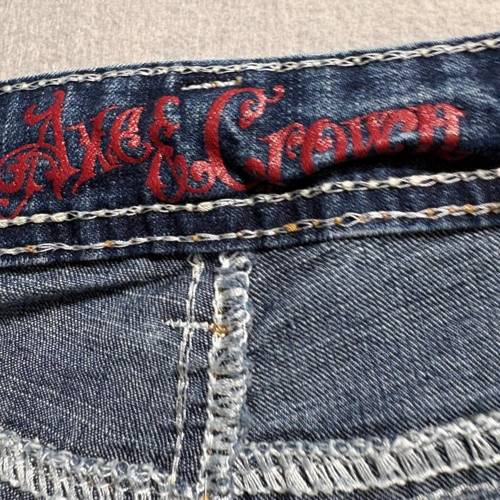 Axe & Crown Classic Straight Jeans Womens 30x30 Medium Wash Stretch Denim
