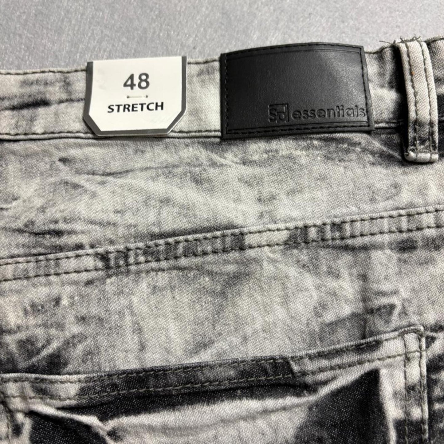 Southpole SP Essentials Mens Moto Jeans Size 48 Gray Acid Wash Stretch Denim