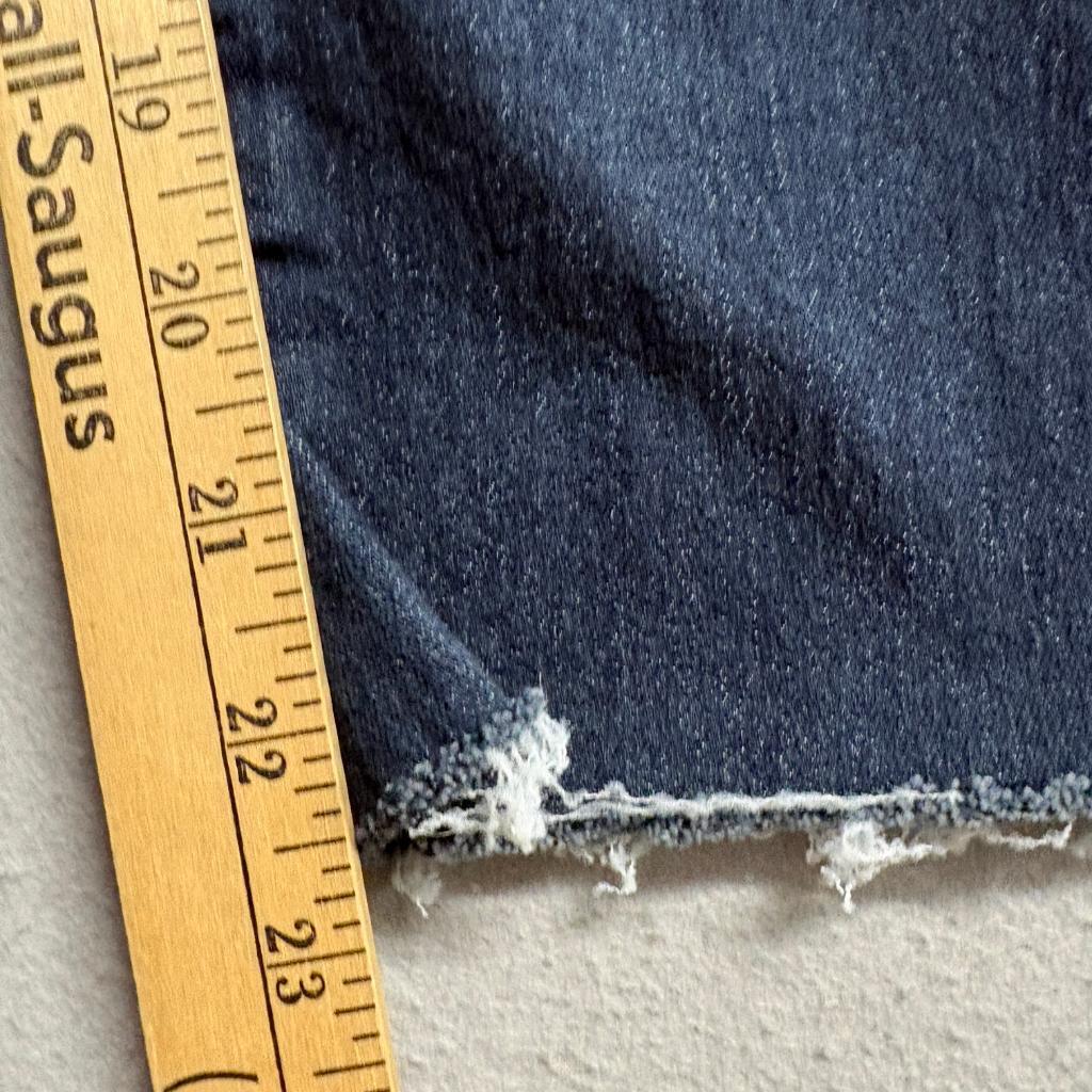 DKNY Girls Jeans Size 16 Blue Denim Raw Hem Straight Leg Stretch
