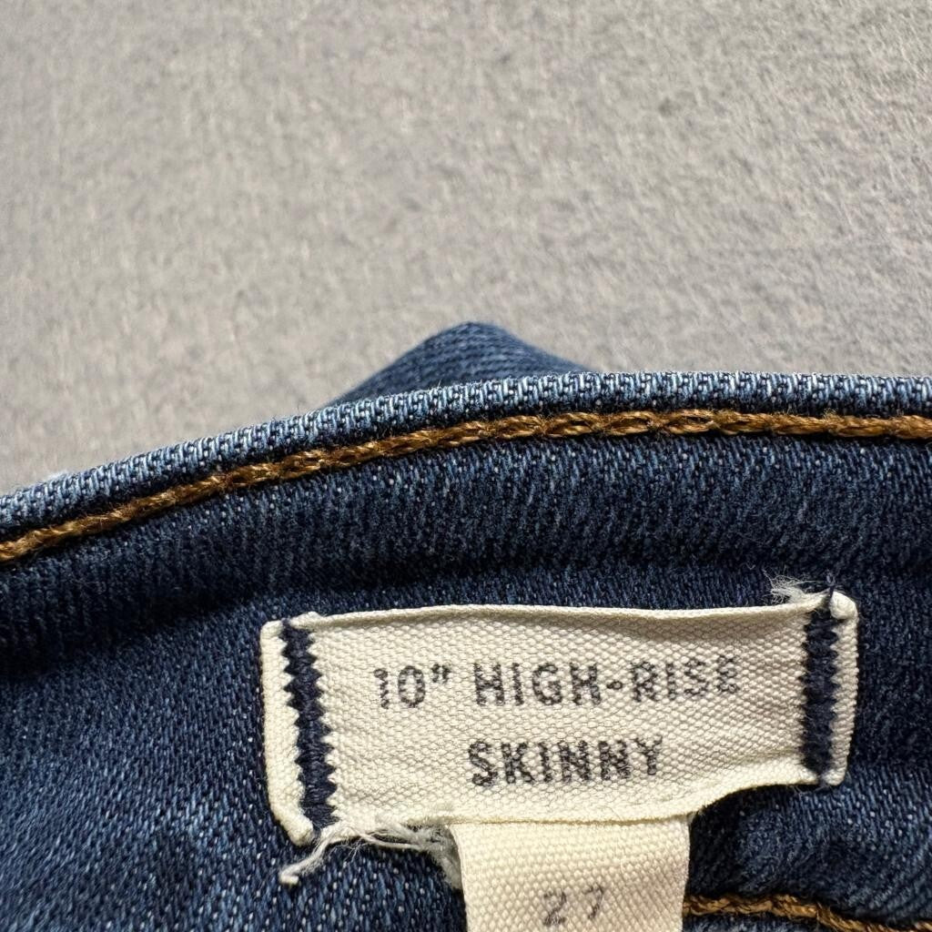 Madewell 10 High Rise Skinny Jeans Womens 27 Blue Denim Stretch Tencel Blend