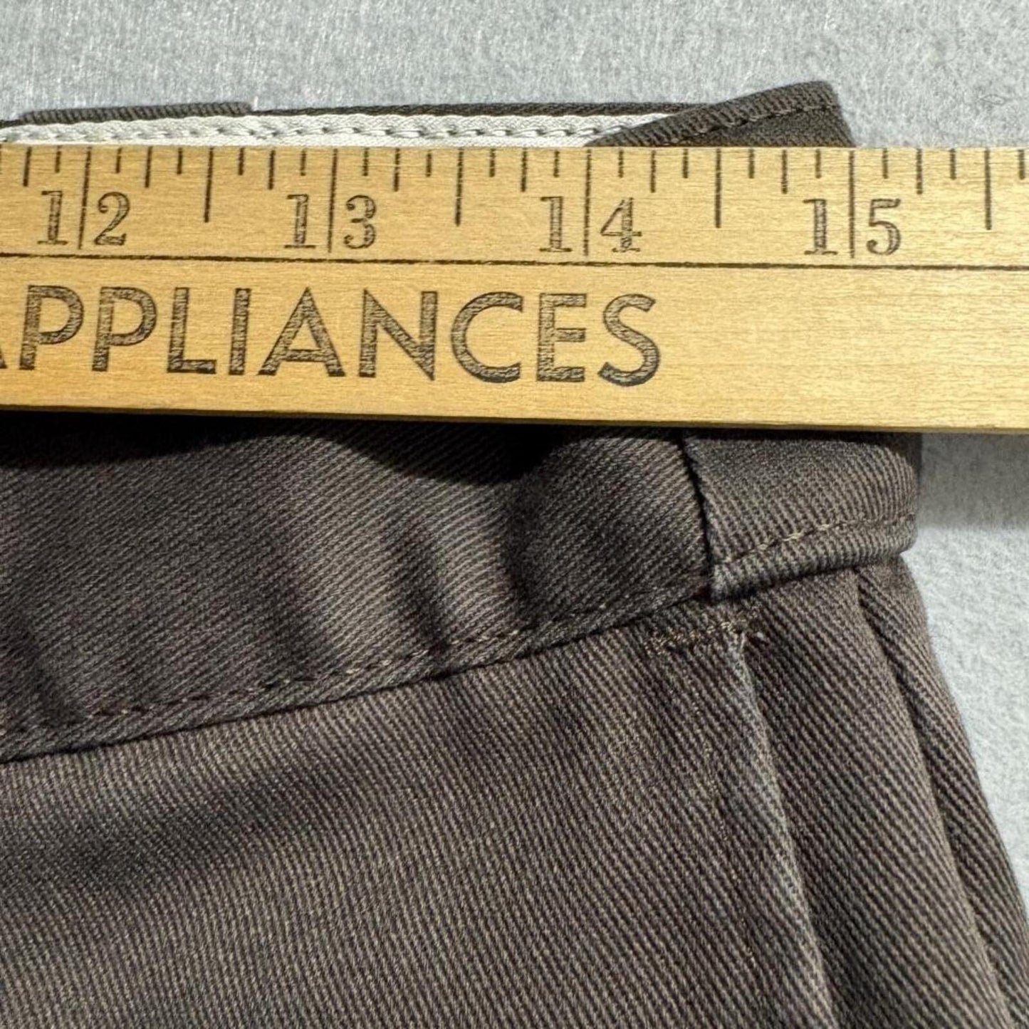 Dickies 874 Original Fit Mens Pants 28x26 Brown Raw Hem Cut Off Workwear Chino