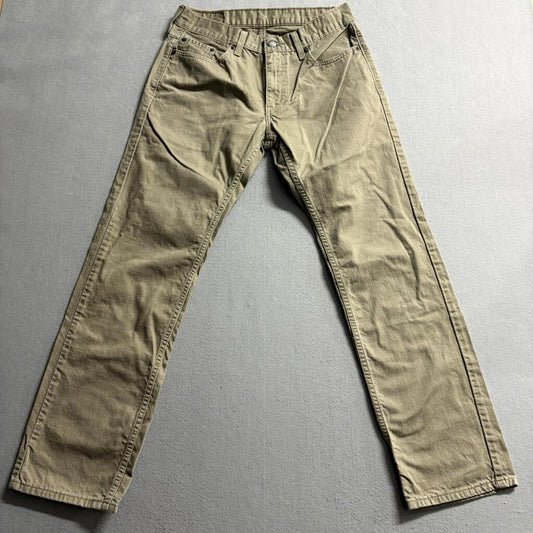 Levi's 559 Relaxed Straight Pants Mens 30x32 Brown Khaki Cotton Chino Denim