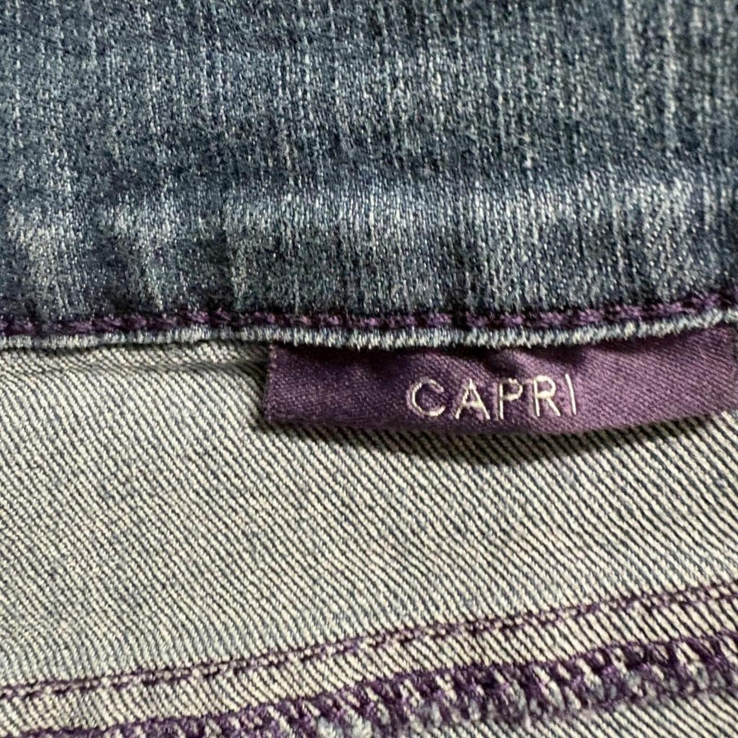 NYDJ Women's Capri Jeans Size 12 Blue Denim Stretch Crop Cropped Pants