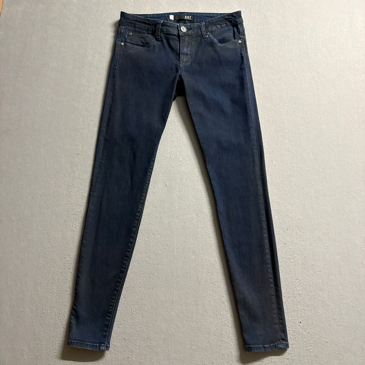 KUT from the Kloth Mia Toothpick Skinny Jeans Womens 6 Dark Wash Stretch Denim