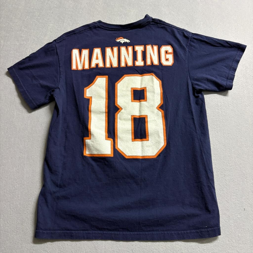 Peyton Manning Denver Broncos Super Bowl XLVIII Delta T-Shirt Mens Medium Navy
