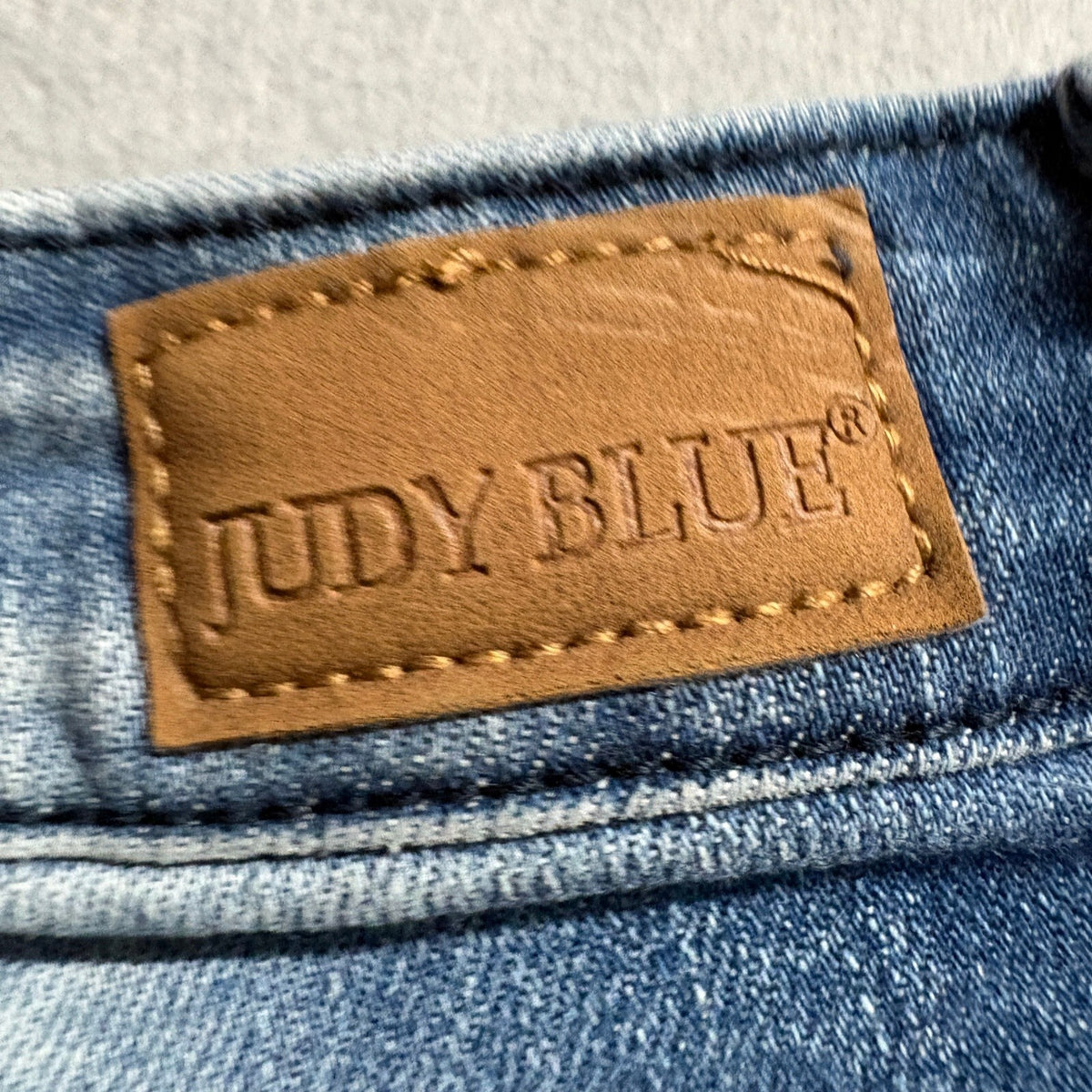 Judy Blue High Waist Raw Hem Ankle Straight Jeans Womens Size 9/29 JB88525 Blue