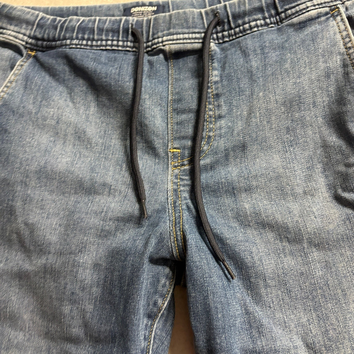 Denizen Levi Strauss Mens Jogger Pants Blue Denim Elastic Waist Stretch