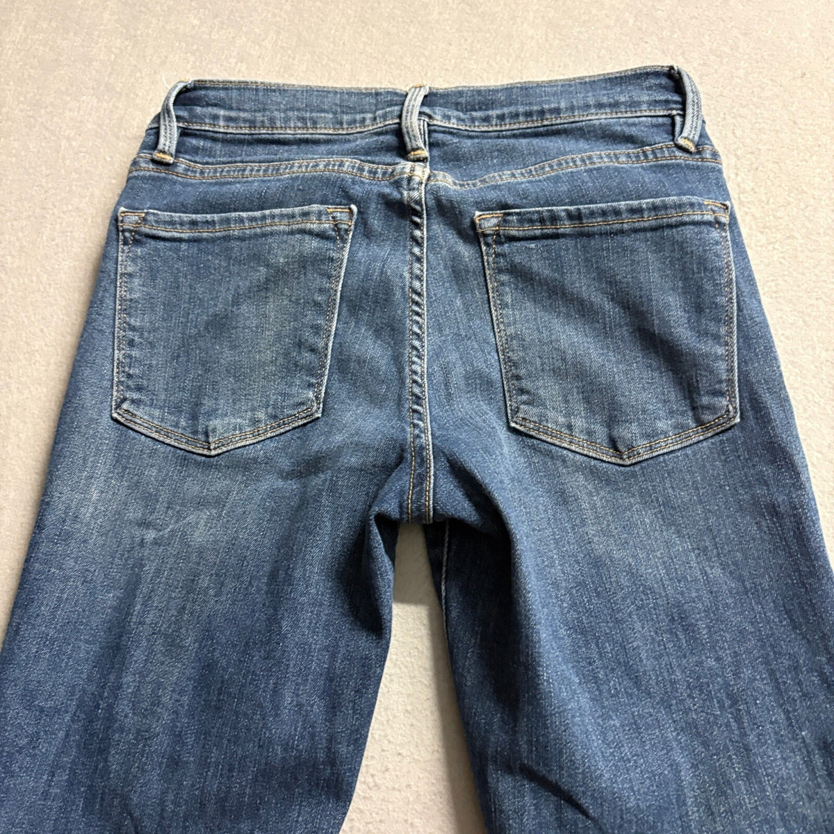 FRAME Le Skinny de Jeanne Jeans Womens 26 Huntley Blue Denim Stretch Slim