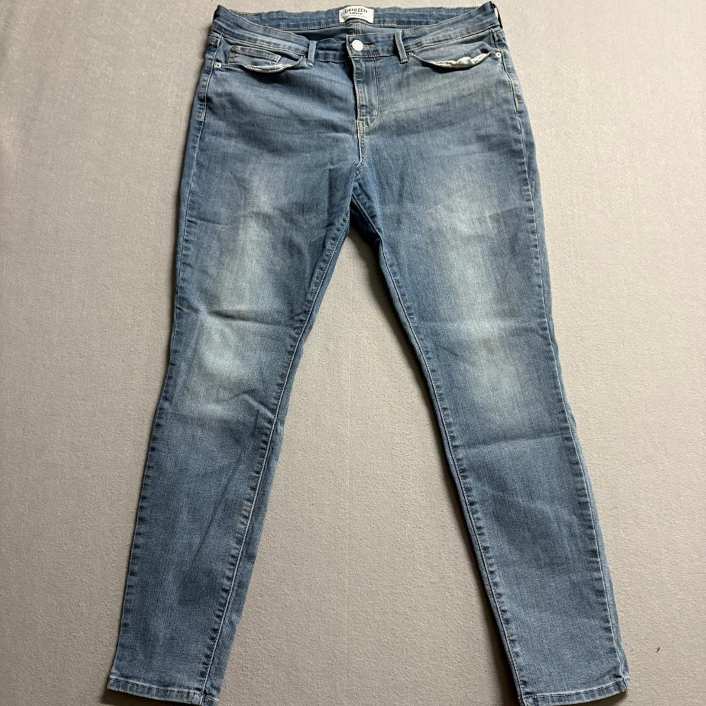 Denizen Levi's Mid Rise Skinny Jeans Womens 14 Medium Blue Stretch Denim