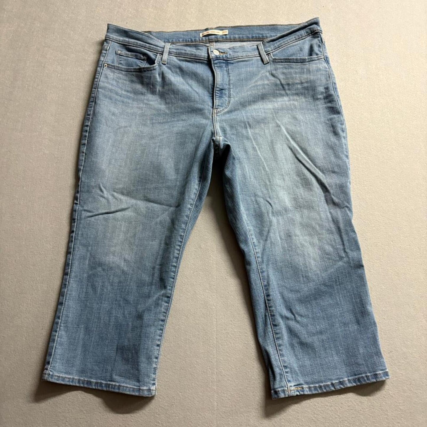 Levi's 311 Shaping Skinny Capri Jeans Womens 20W Blue Stretch Denim Crop 41x21