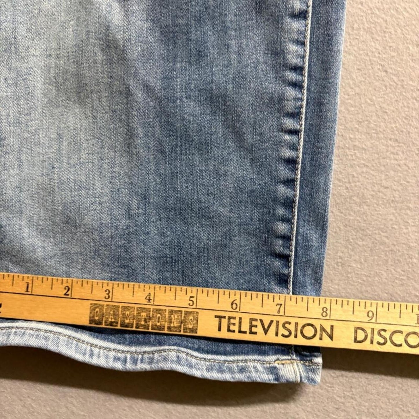 NYDJ Marilyn Straight Jeans Womens Size 18 Light Wash Stretch Blue Denim