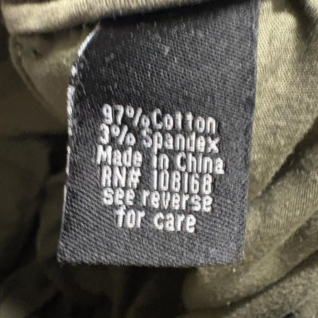 RSQ Jogger Pants Mens Large L Olive Green Cotton Stretch Elastic Waist Cuffed