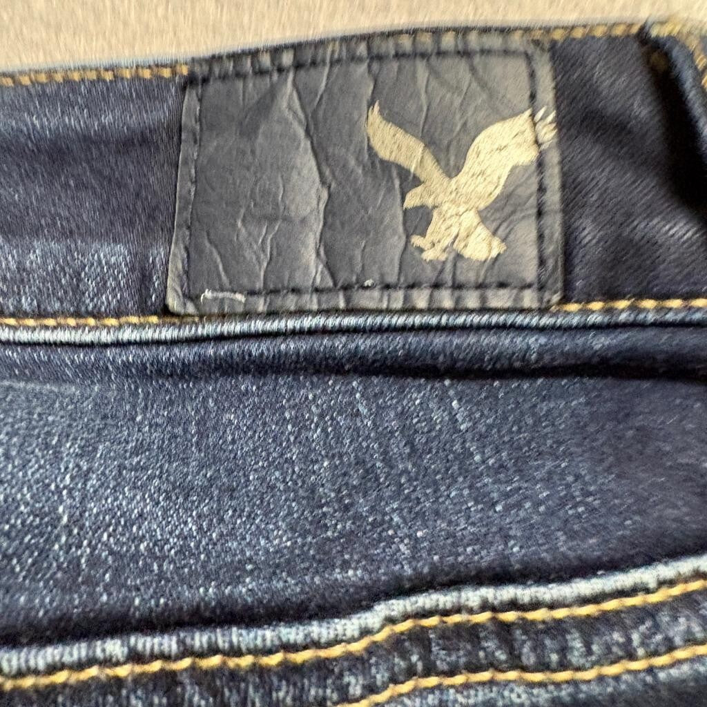 American Eagle Super Stretch Jegging Womens Size 2 Short Dark Wash Blue Denim