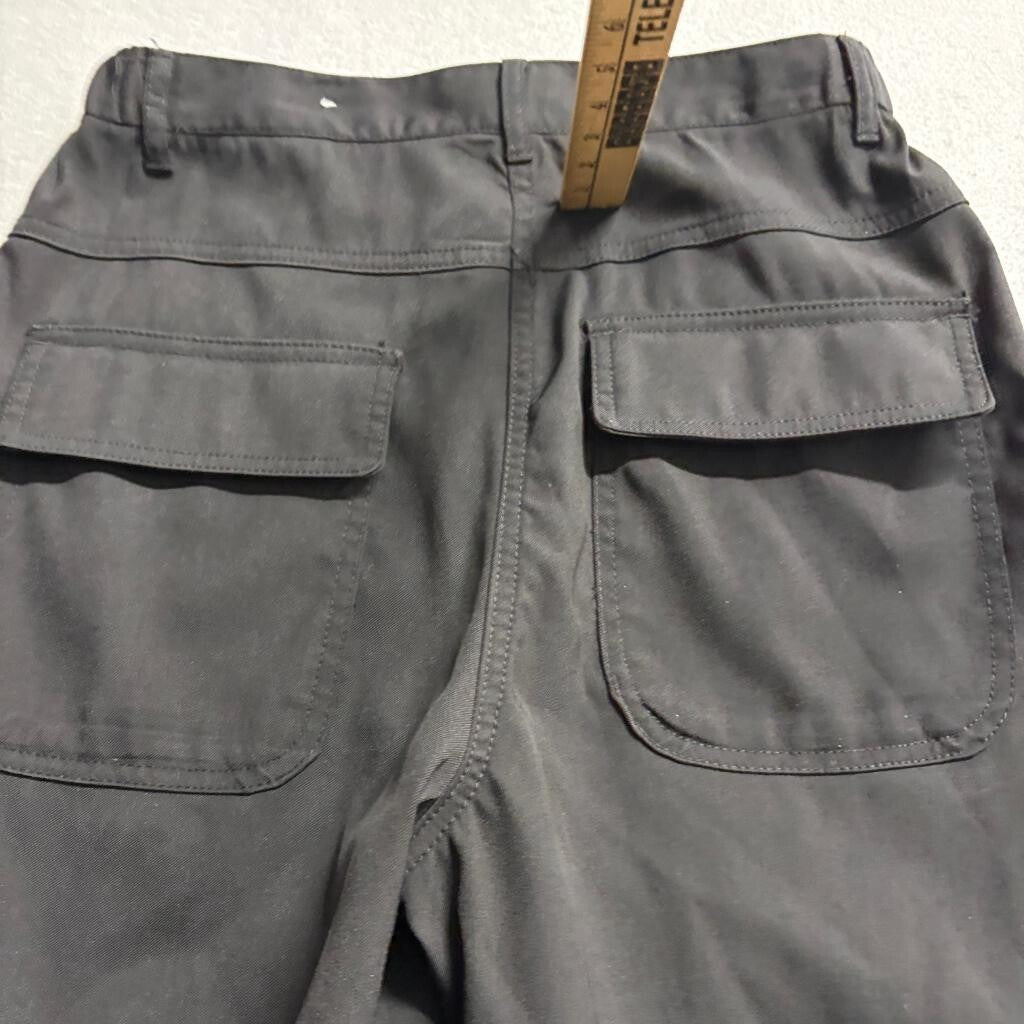 Max Studio London Womens Small Black Cargo Pants Elastic Waist Stretch Pockets