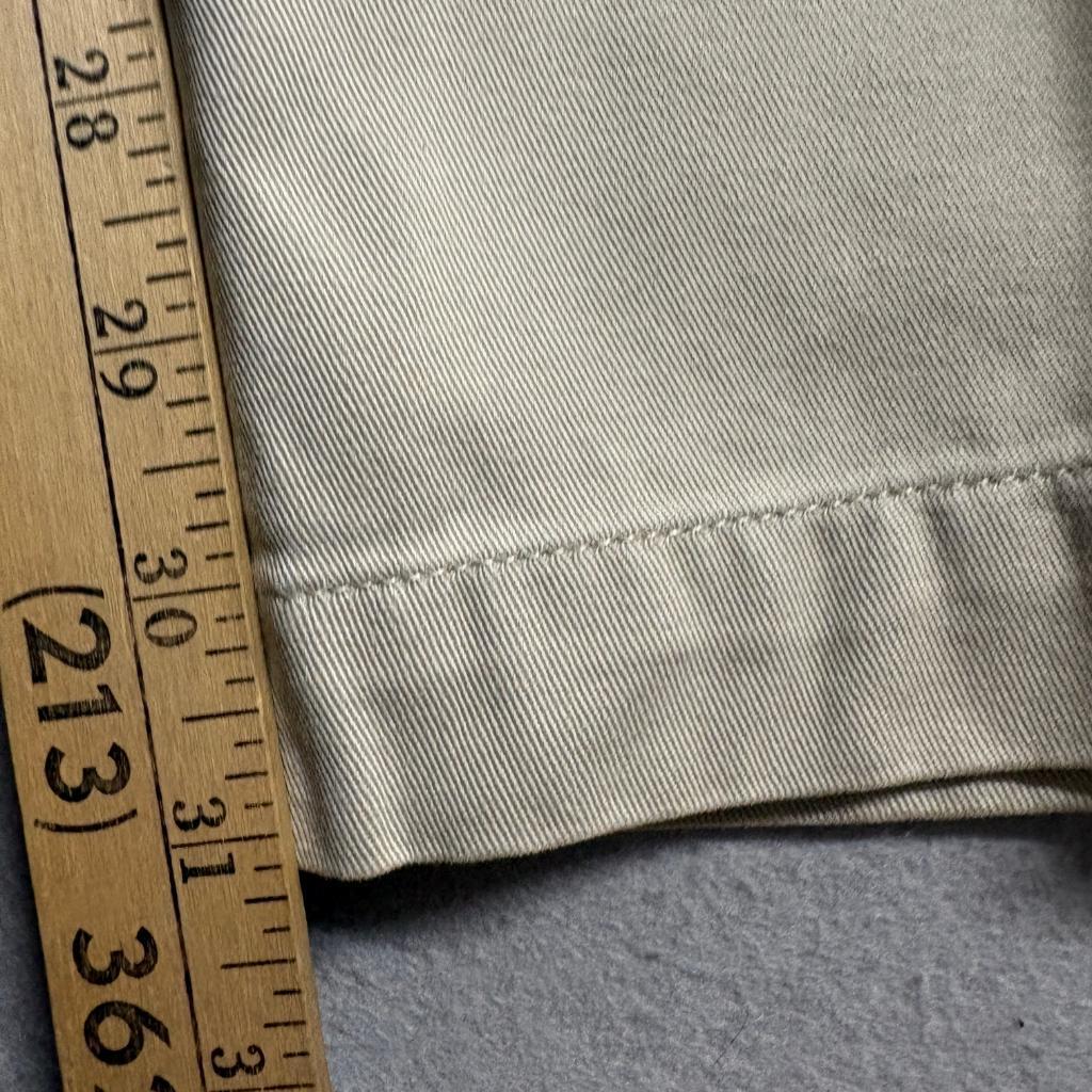 Merona Mens Chino Pants 38x32 Beige Khaki 100% Cotton Flat Front Casual