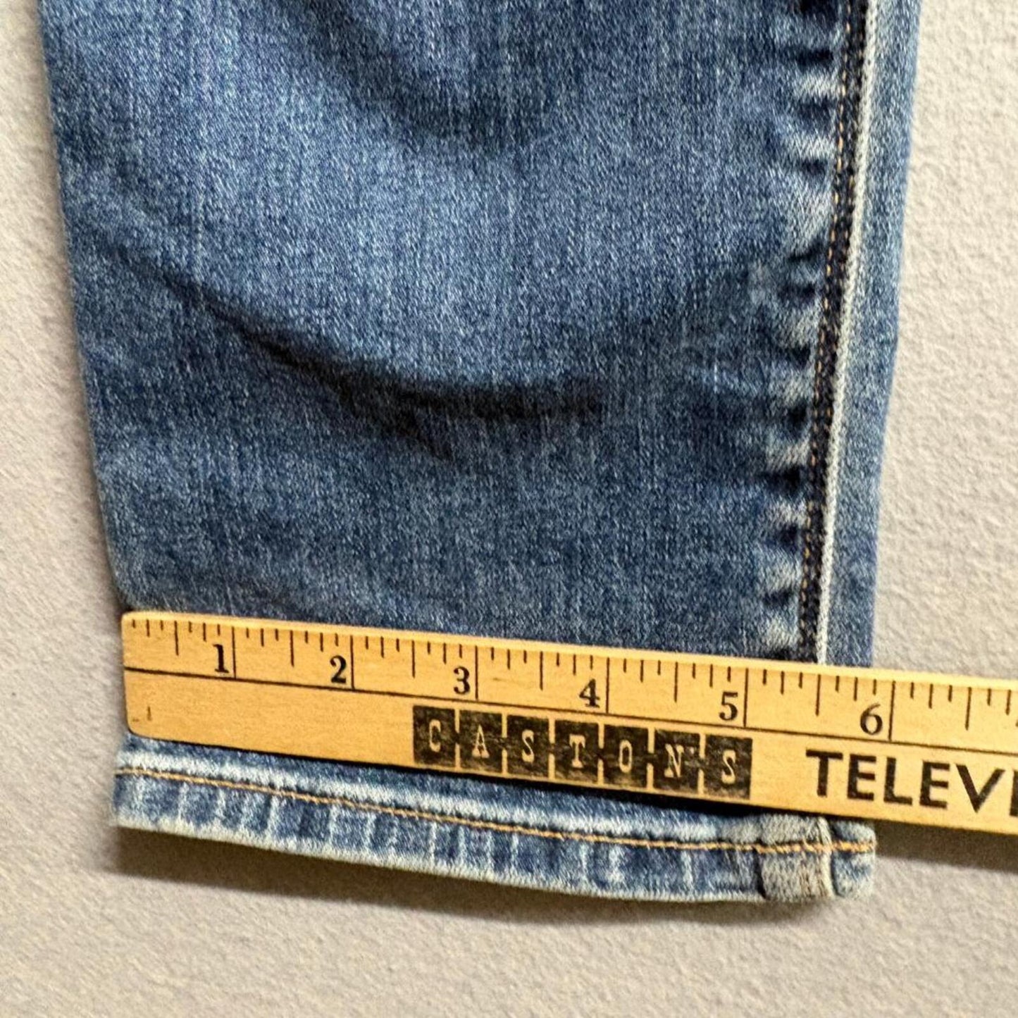 Hudson Collin Skinny Jeans Womens 31 Blue Denim Flap Pocket Low Rise Stretch