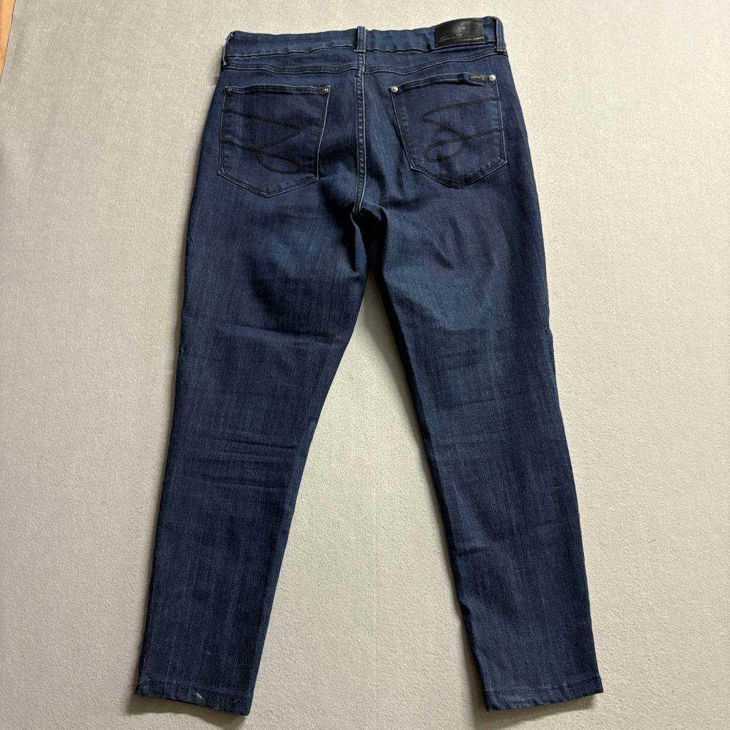 Seven7 Womens Skinny Jeans Size 12 Dark Wash Blue Denim Stretch High Rise
