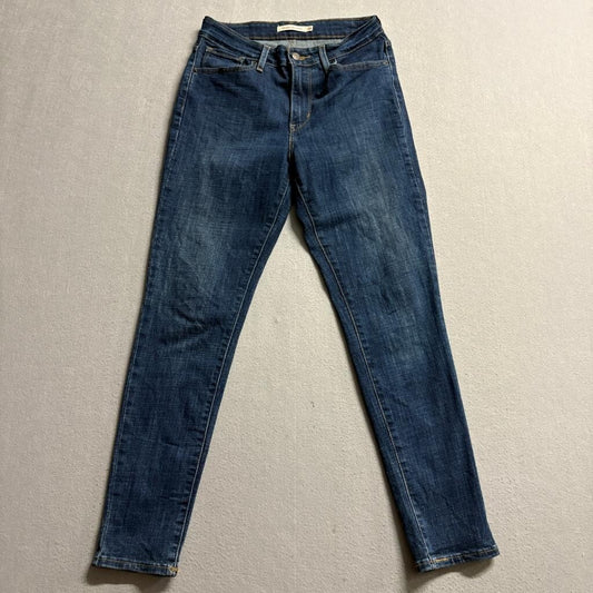 Levis 721 High Rise Skinny Jeans Womens 28 Blue Denim Stretch Pants W28 L28