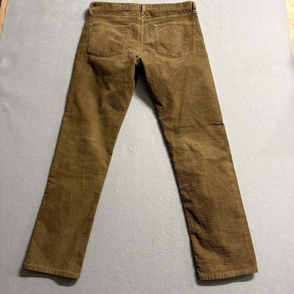 J.Crew 770 Straight Fit Corduroy Pants Mens 31x32 Brown Stretch Cotton Cord