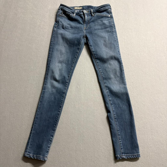 AG Adriano Goldschmied The Middy Mid Rise Legging Jeans Womens 24R Blue Denim