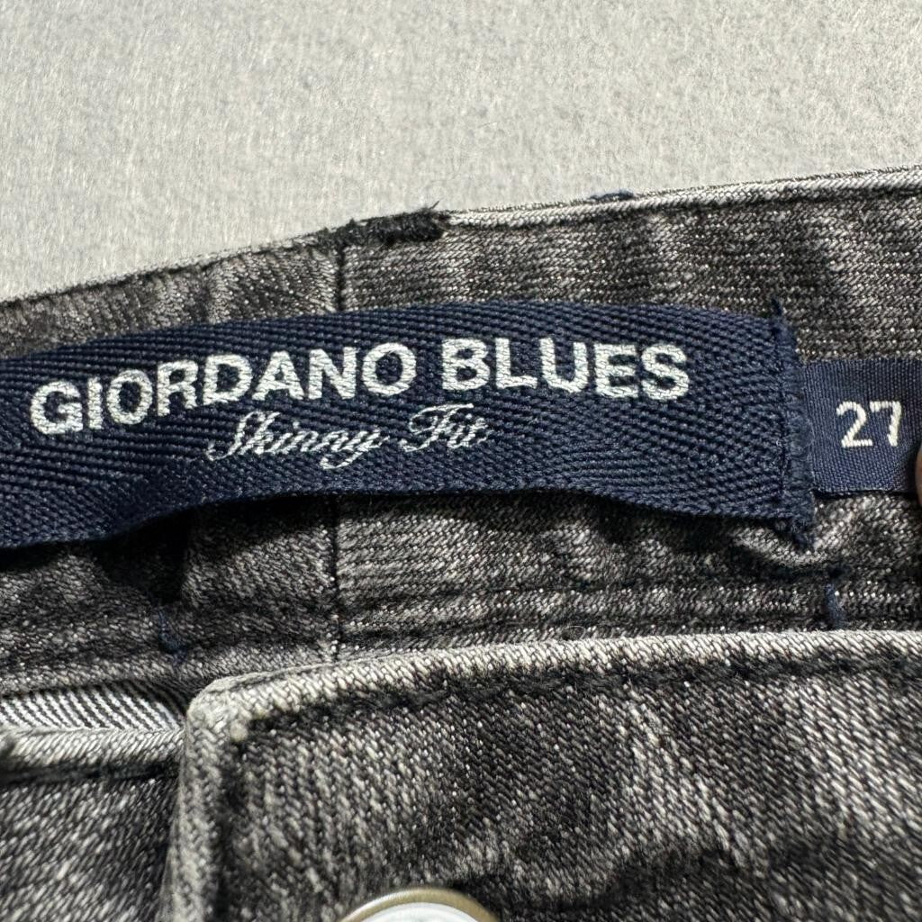 Giordano Blues Skinny Fit Jeans Womens 27 Gray Denim Low Rise Stretch Pants
