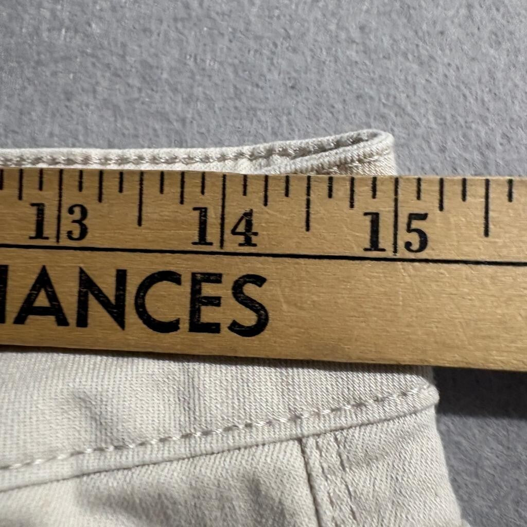 NYDJ Ankle Jeans Womens 4 Beige Tan Stretch Denim Slim Straight Pants
