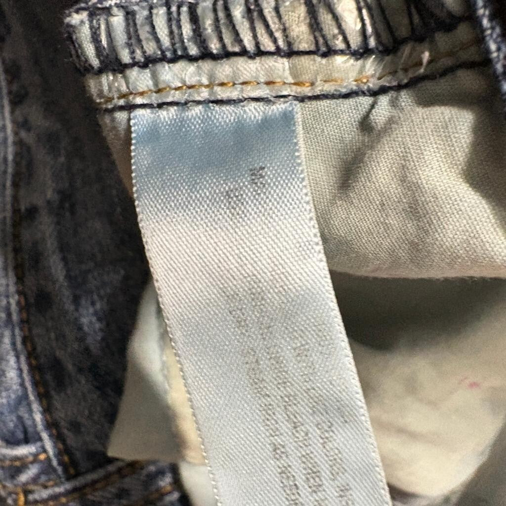 I Heart Ronson Distressed Crop Jeans Womens Size 12 Blue Denim Ripped Straight