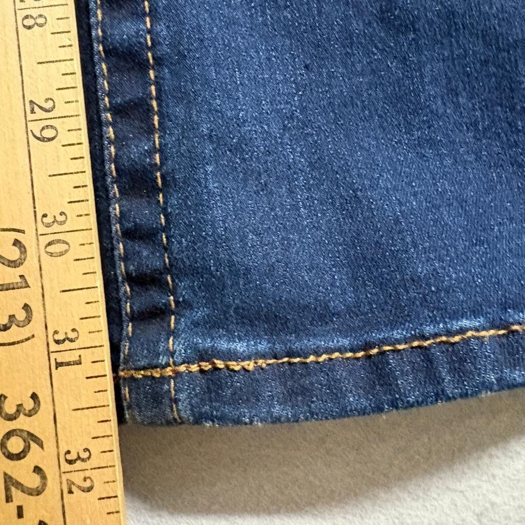 Seven7 Tummyless High Rise Slim Bootcut Jeans Womens Size 6 Dark Wash Stretch