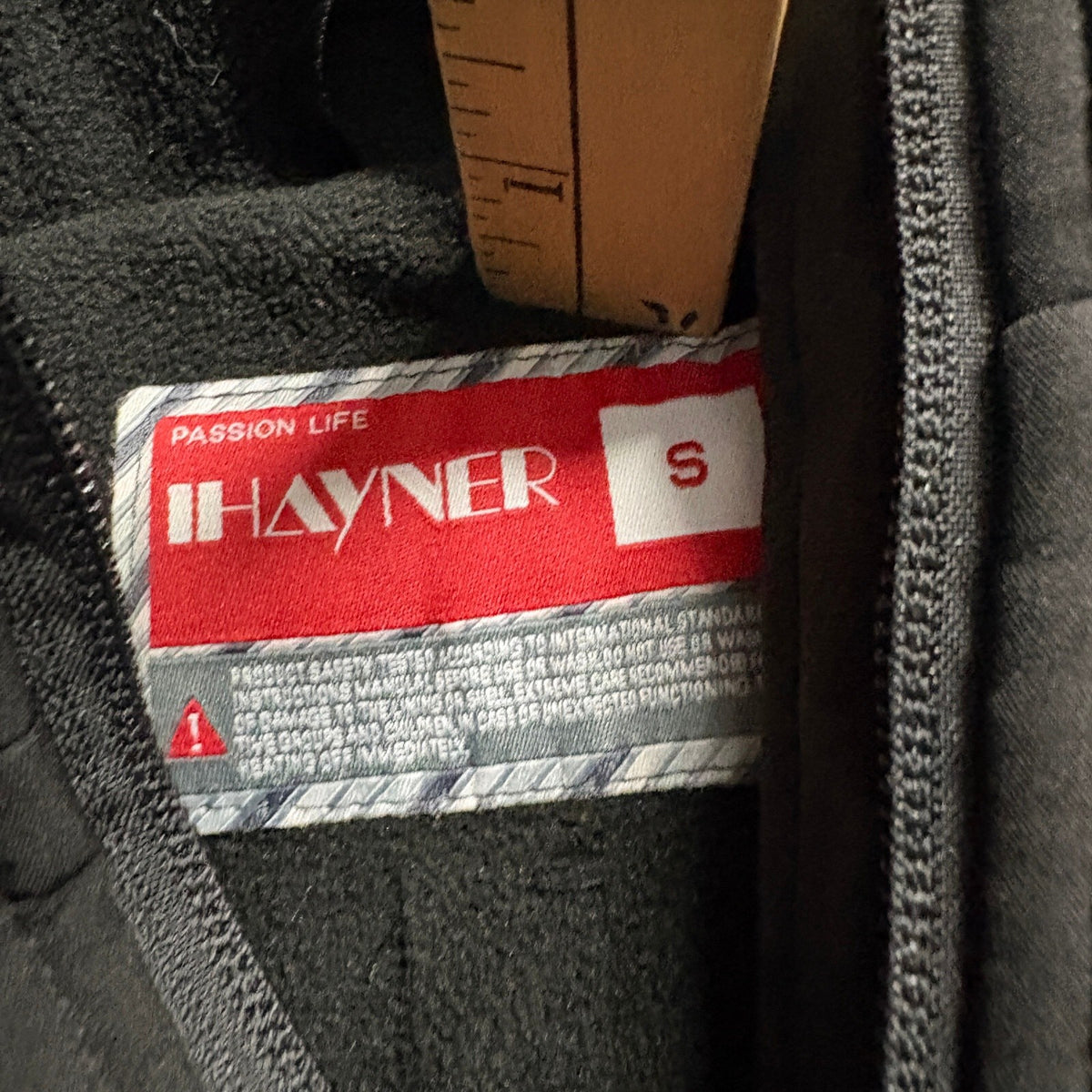 Ihayner Heated Jacket Mens Small Black Softshell Hooded Fleece Lined Coat