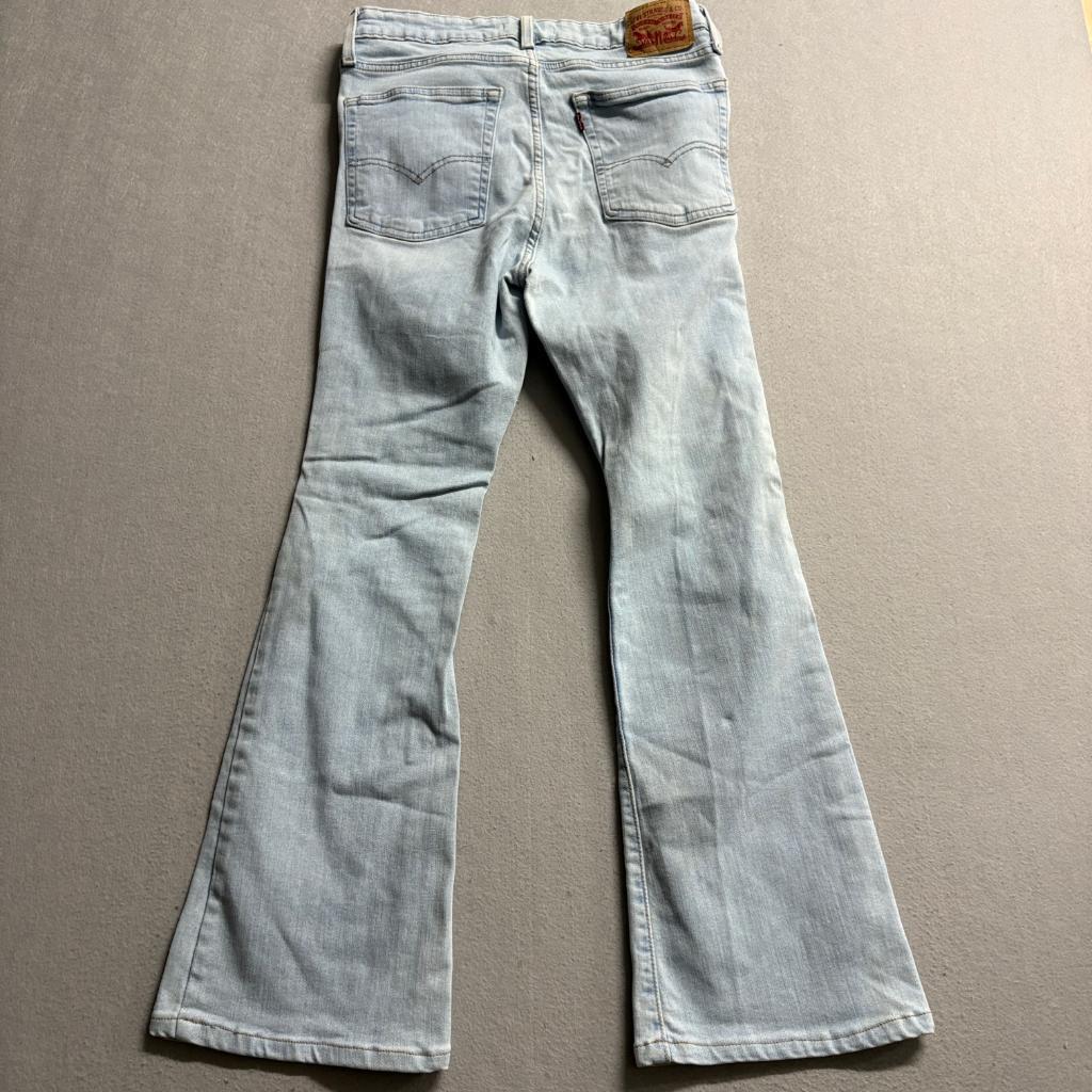 Levi's 726 Flare Jeans Womens 30x30 Light Wash Distressed Ripped Denim