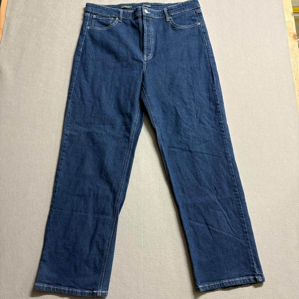 Wild Fable Super High Rise Straight Jeans Womens Size 18 Blue Denim Stretch