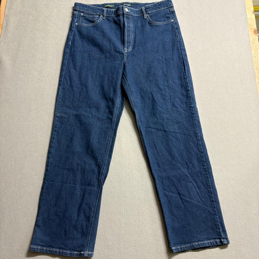 Wild Fable Super High Rise Straight Jeans Womens Size 18 Blue Denim Stretch