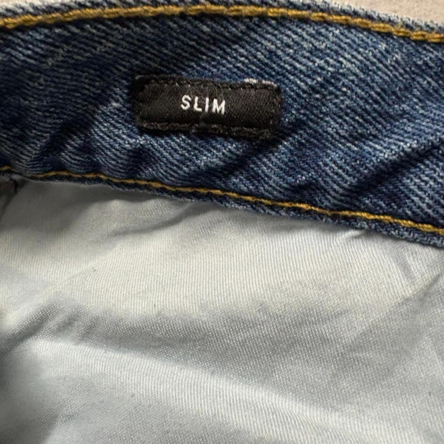 Free Assembly Slim Jeans Mens 29x30 Dark Wash Blue Denim Stretch New with Tags