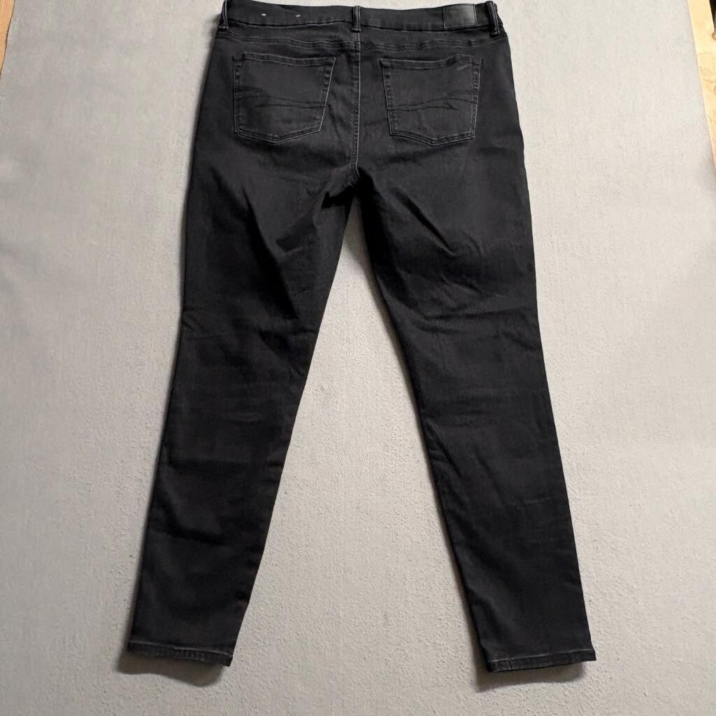 American Eagle High Rise Jegging Womens Size 16 Regular Black Luxe Stretch Jeans