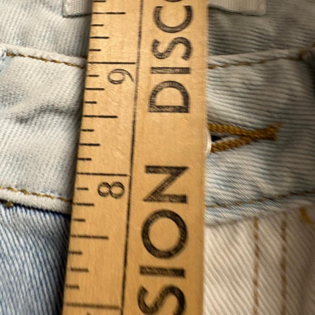 PacSun Colorblock Mom Jeans Womens 23 Blue Light Wash Denim High Rise Patchwork
