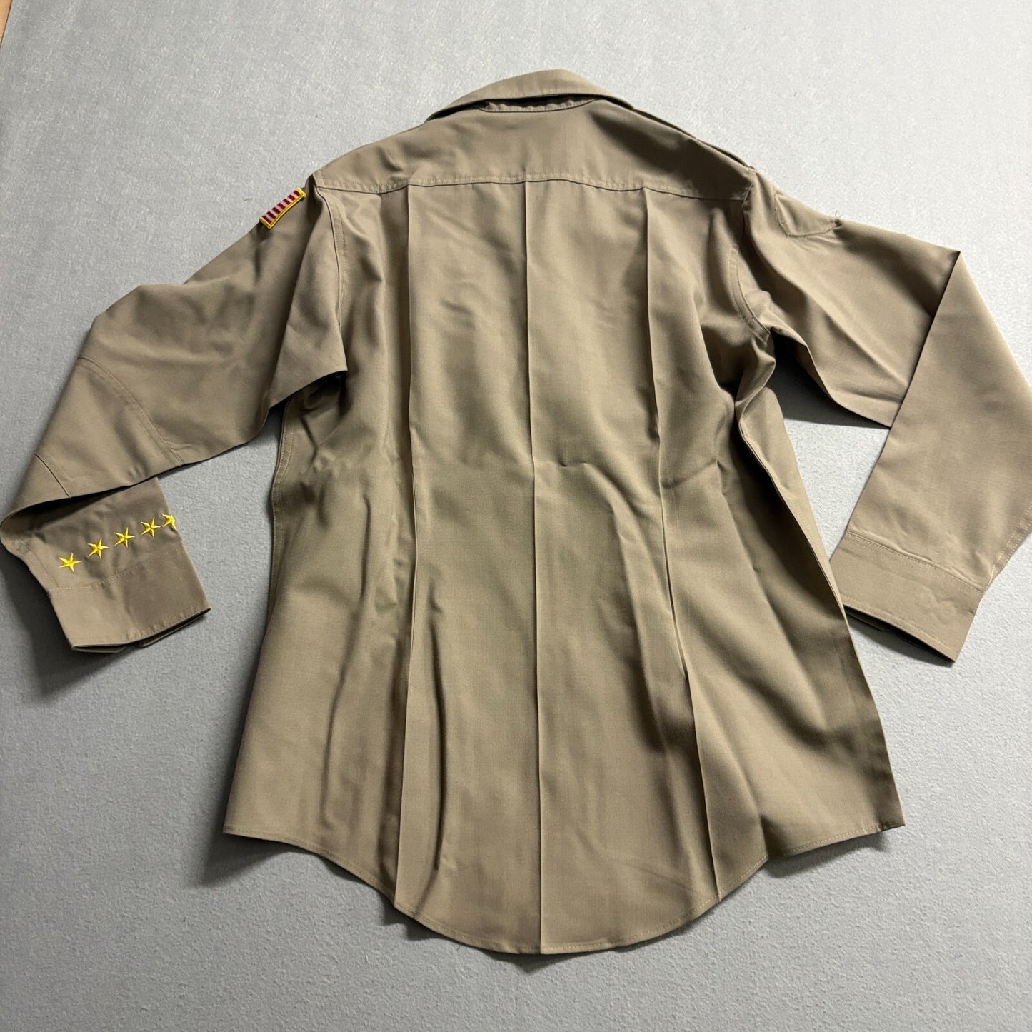 Vintage Elbeco Prestige Uniform Shirt USA Flag Patch 42 Long Fits Like M Workwea