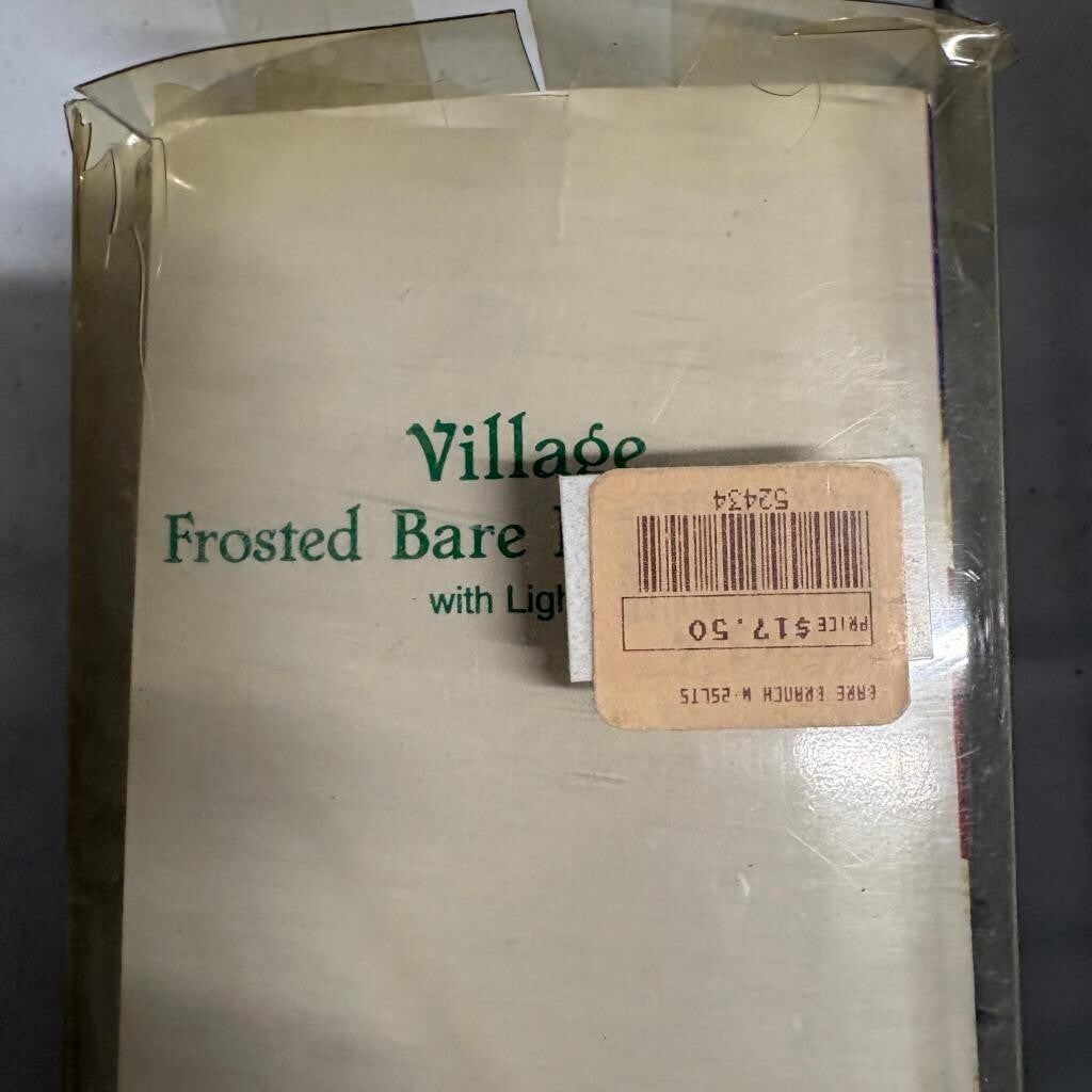 Department 56 Village Winter Birch Tree and Frosted Bare Branch Tree Lot of