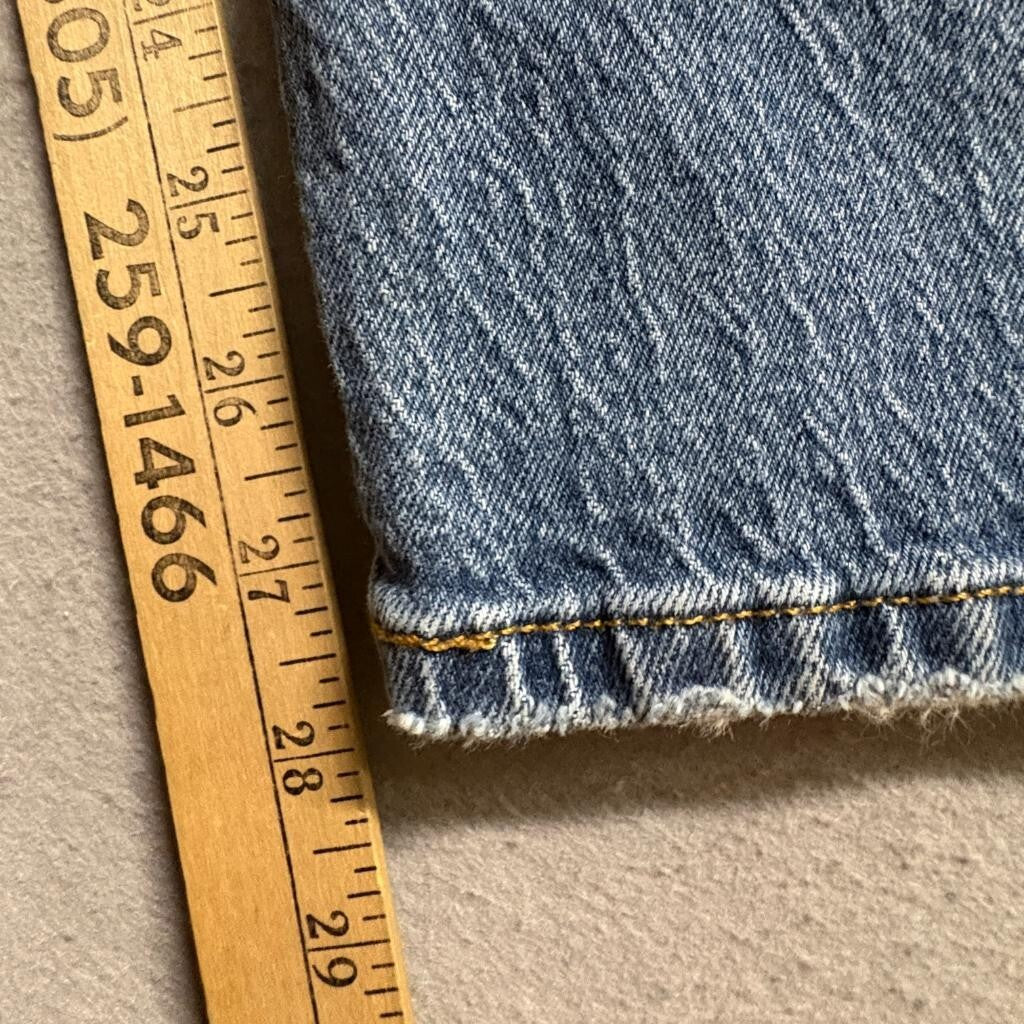 Levis 501 Original Fit Jeans Womens W26 L30 Blue Denim Button Fly Stretch