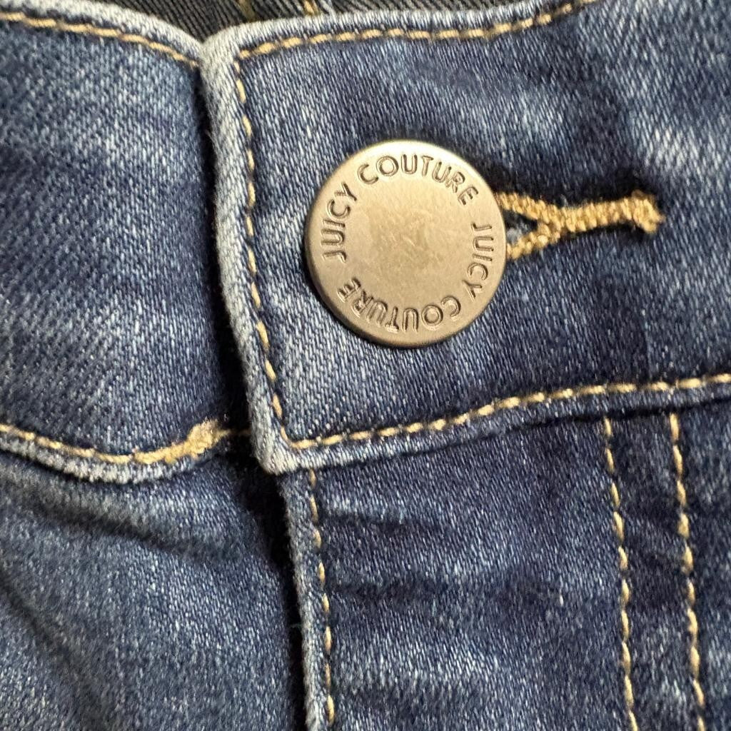 Juicy Couture Jeans Womens 6 Blue Denim Cropped Skinny Comfort Waist Stretch
