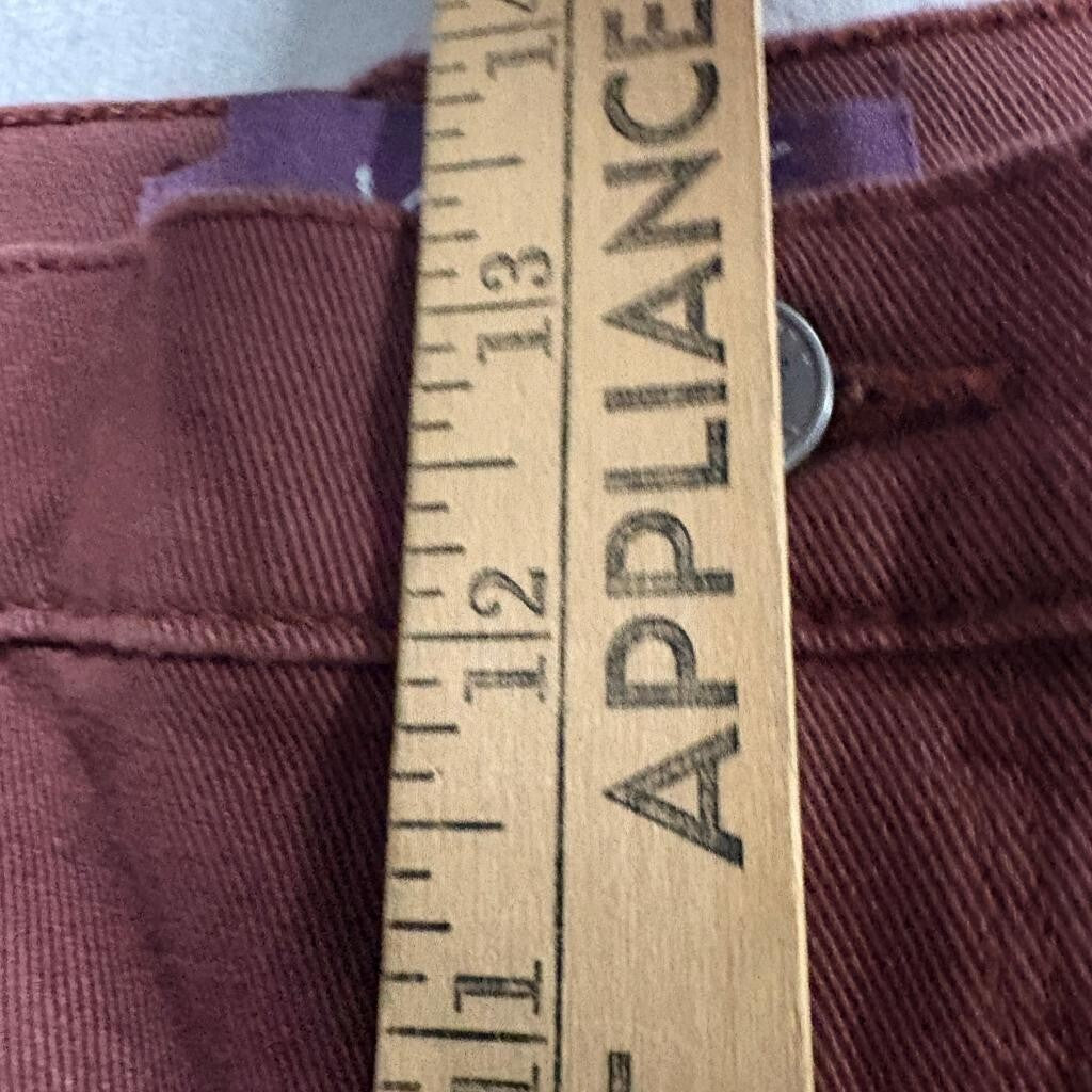 Gloria Vanderbilt Amanda Classic High Rise Tapered Jeans Womens 16 Tall Red Wine