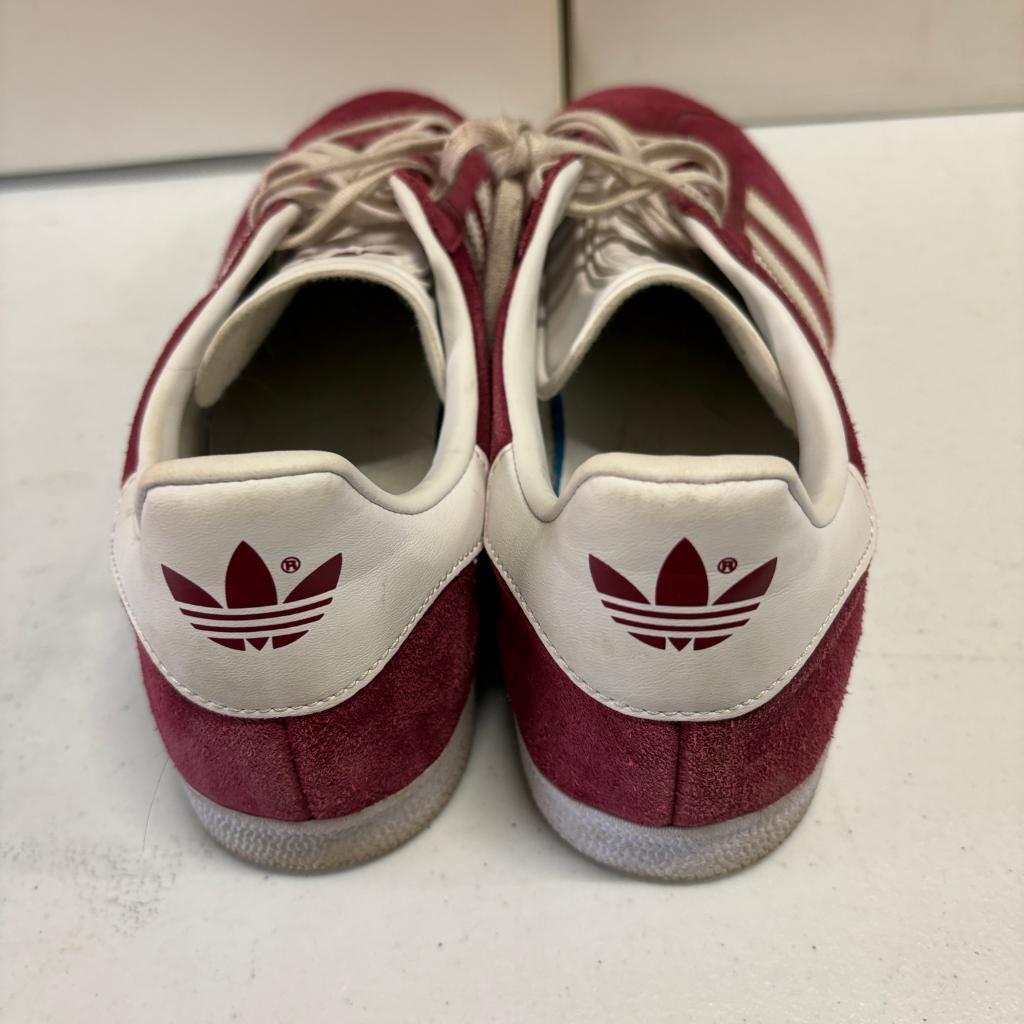 Adidas Gazelle Burgundy Suede Mens Size 13 Maroon White B41645 Low Top Sneakers
