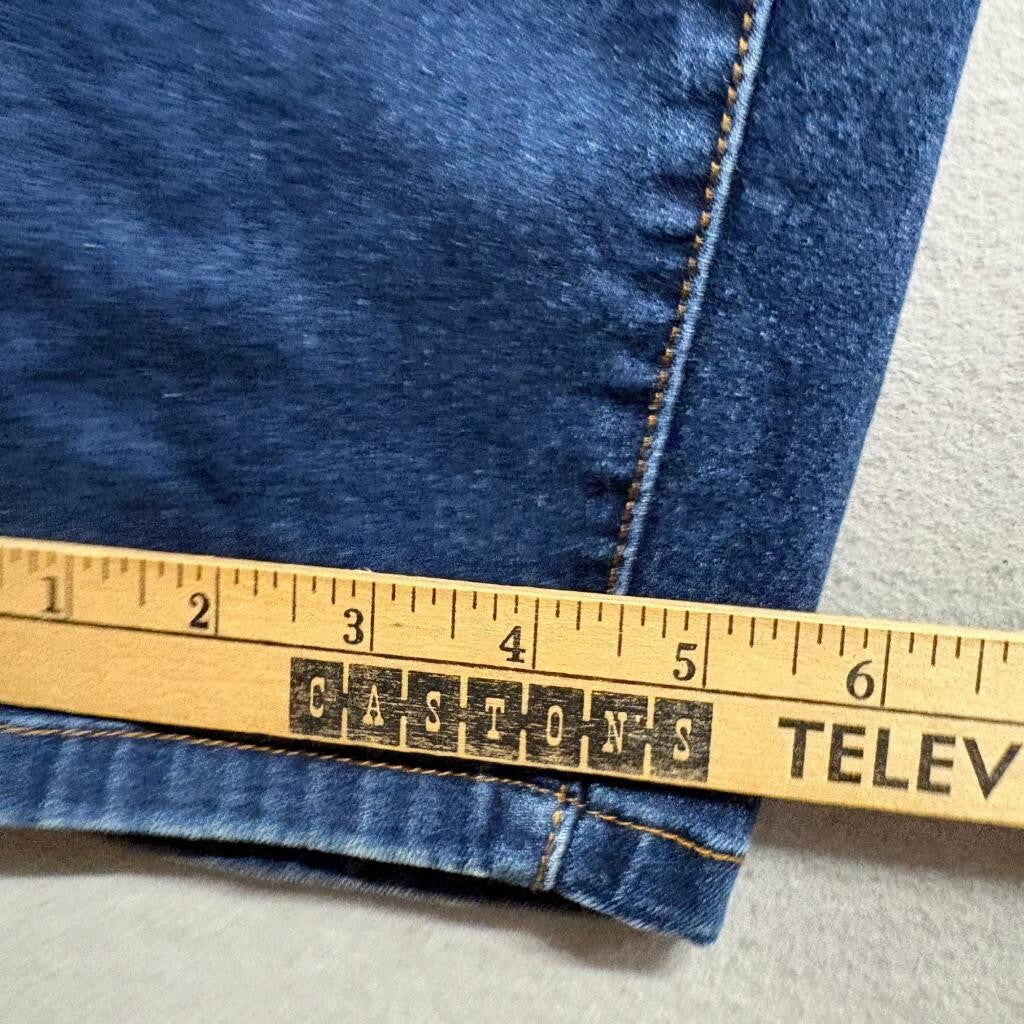 9th & Main Distressed Skinny Jeans Womens 14W Blue Denim Stretch Ripped Knee