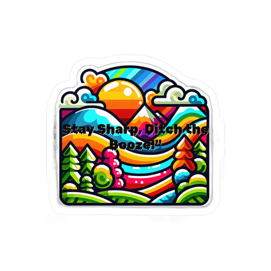 Stay Sharp Ditch The Booze – Sobriety Sticker