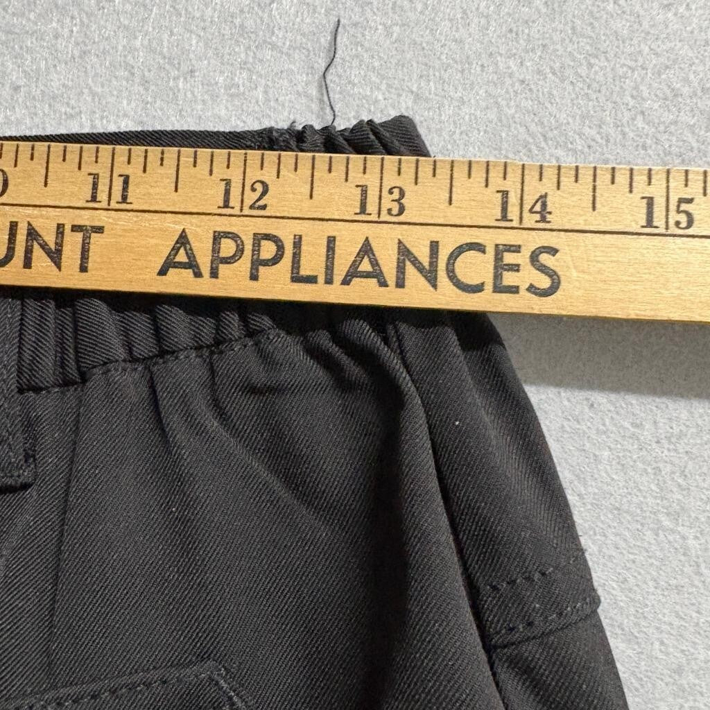 Max Studio London Womens Small Black Cargo Pants Elastic Waist Stretch Pockets