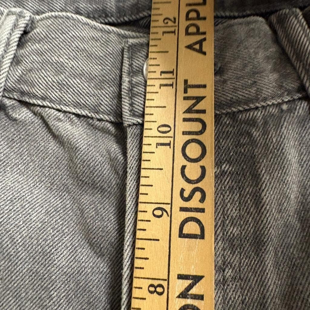 H&M Relaxed Fit Jeans Mens 36x32 Gray Denim Button Fly Straight Leg