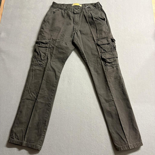 Wrangler Cargo Pants Mens 30x32 Brown Cotton Twill Multi Pocket Utility Workwear