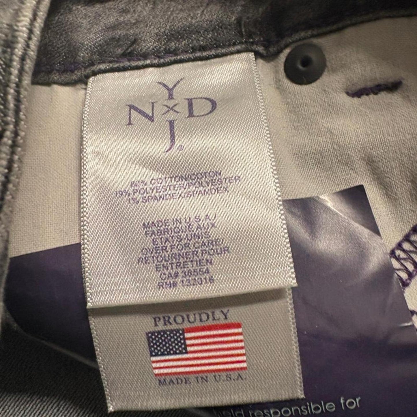 NYDJ Skinny Jeans Womens 10 Gray Lift Tuck Denim Stretch Made in USA