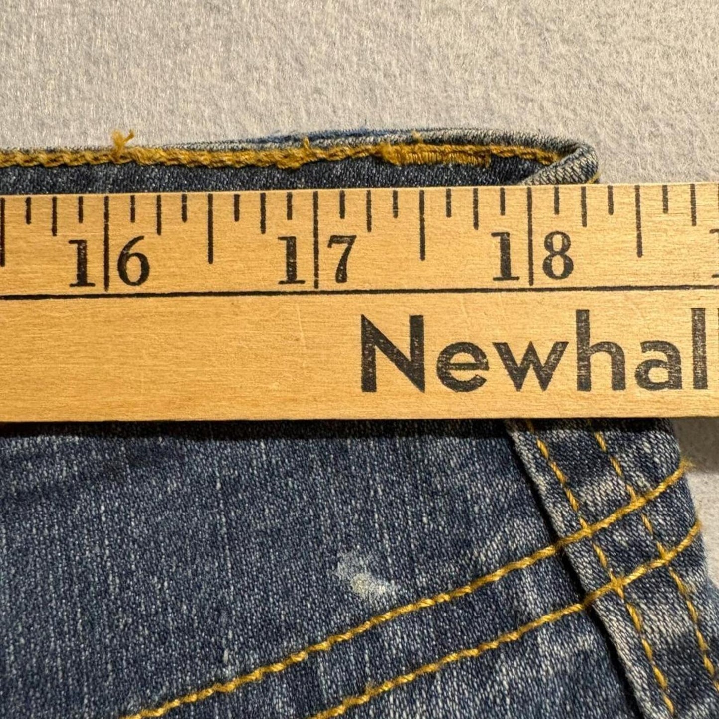 No Boundaries Juniors 13 Crop Jeans Blue Denim Stretch Capris Flap Pocket Y2K